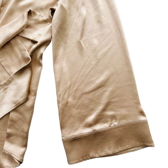 SONG OF STYLE Marta Dress In Nude Size Small NEW Satin Shine Belted Wide Sleeve - Picture 6 of 8